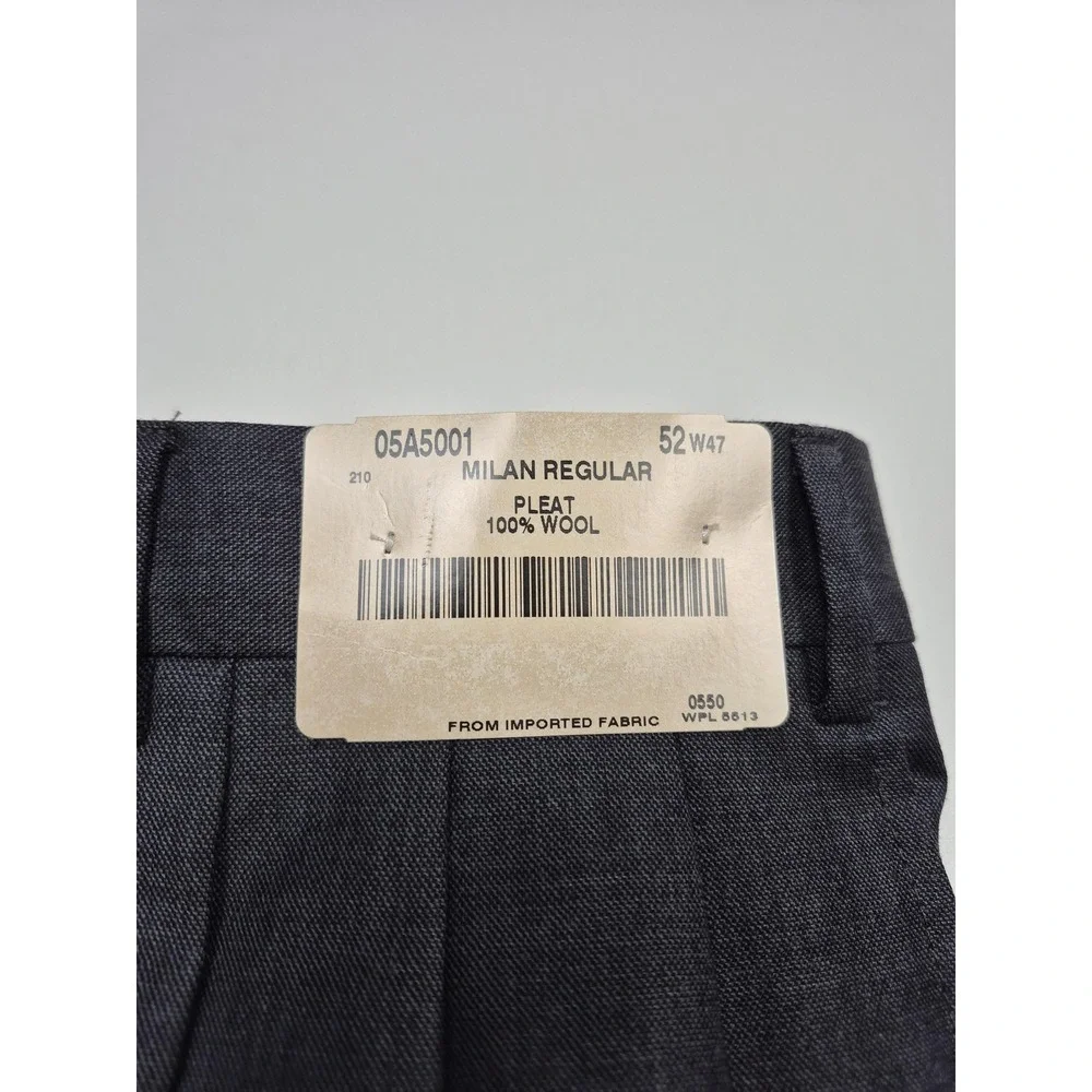 ZINO Suit Mens 52 Gray Wool Super 120s 2 Piece 47x36 Milan Italy NWT FLAW